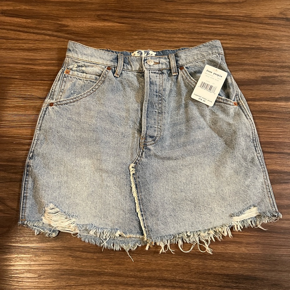 Free People We The Free Jean Skirt NWT- Size W 27